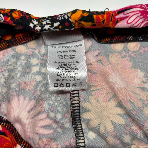 Spirit Floral Print XL Hippie Bell Bottom Leggings - Picture 8 of 8